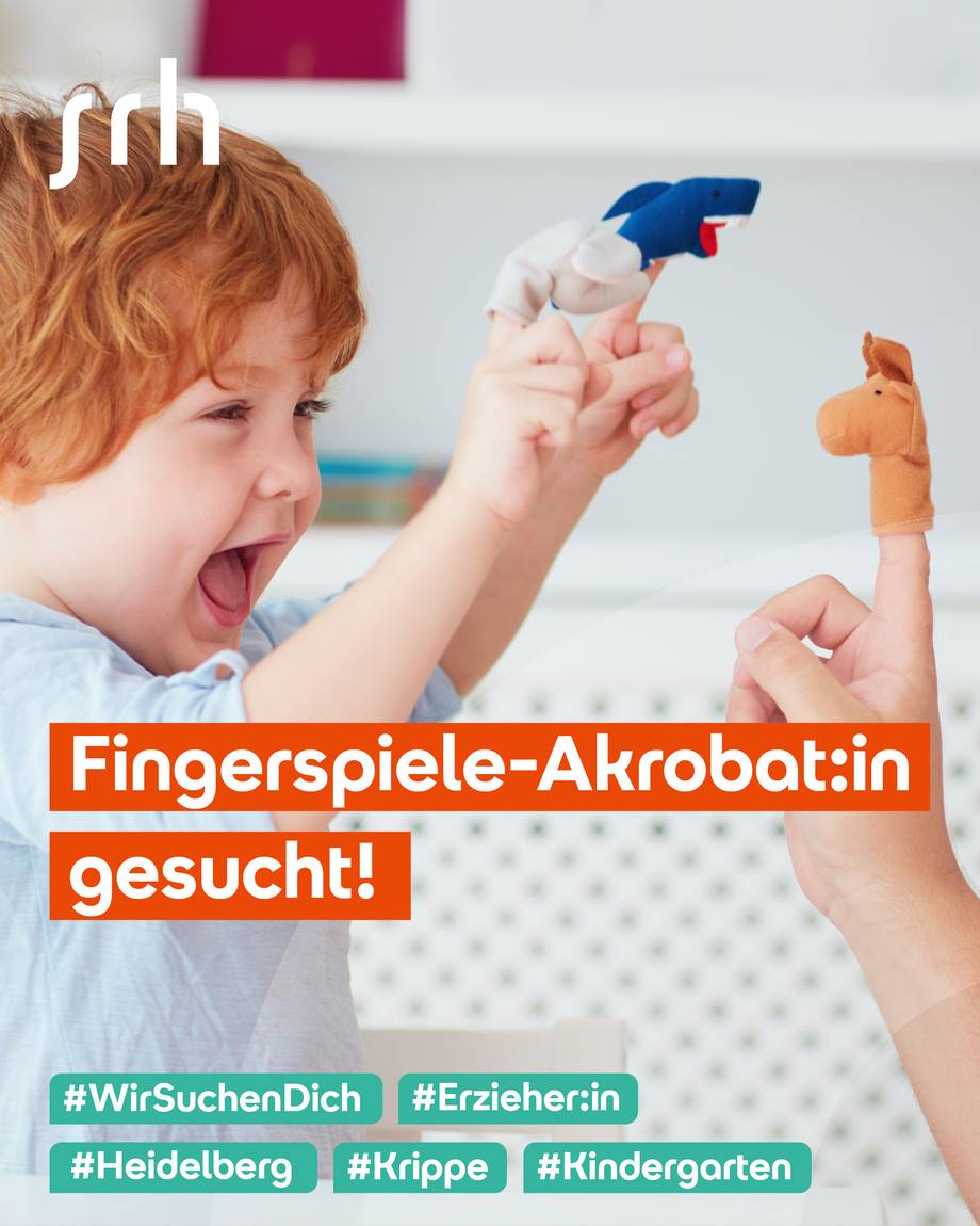 Kleinkind spielt mit Fingerpuppe